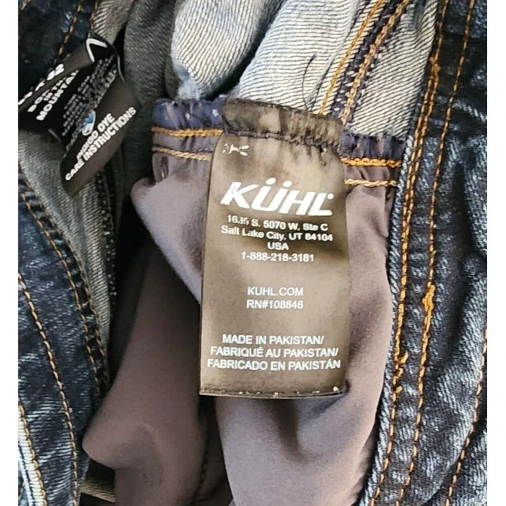 Kuhl Ryder Denim Jeans Men’s 34X32  Indigo Dye Articulated Knees Workwear